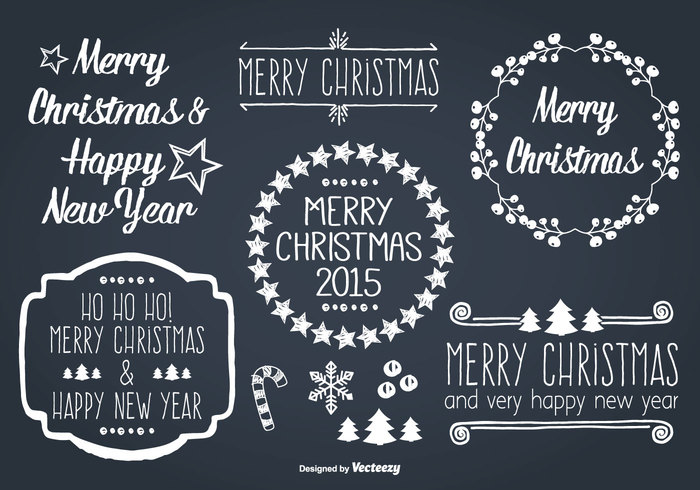 year xmas wreath winter typography text symbol style snowflake sign set seasonal ornate ornament new merry christmas merry leaf label set label invitation holly holiday labels holiday hand drawn hand greeting emblem drawn drawing doodle decoration decor cute collection christmas chalkboard card blackboard Berry banner 