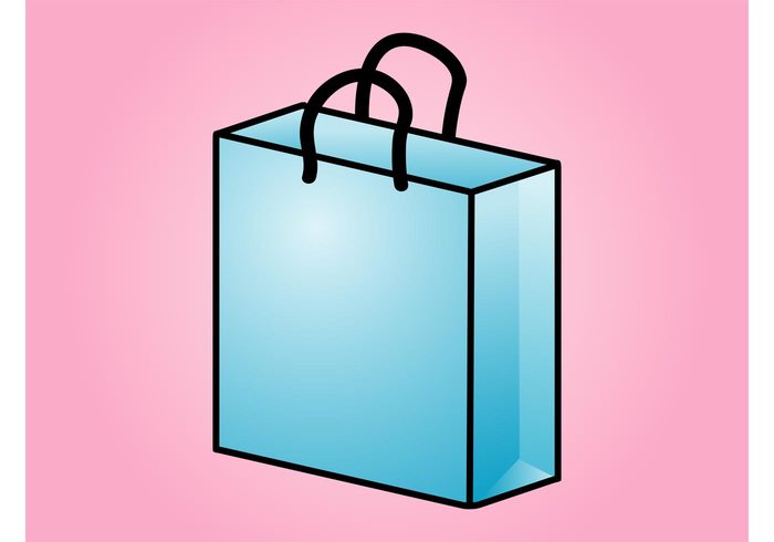 Visual identity sticker shopping bag shop packaging logo element icon handles folds folded buy branding 