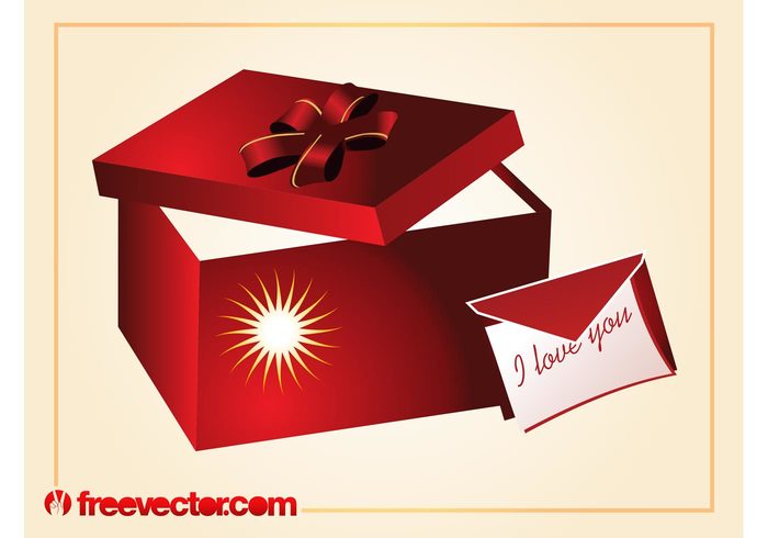 sun romance ribbon present love greeting card gift celebration card box bow birthday 