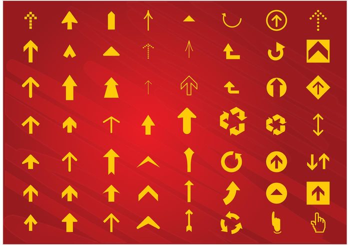 upload template symbol style shape set navigation icon group graphic geometric form figure element download design concept circle arrow 