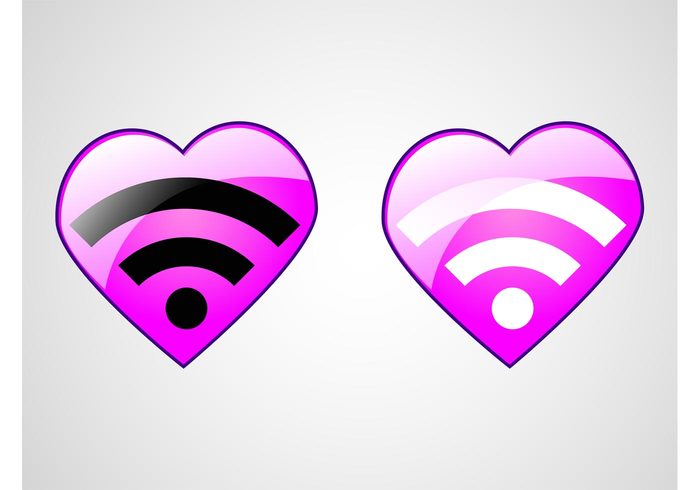 www web technology tech symbols stickers signs shiny love logos internet hearts glossy 