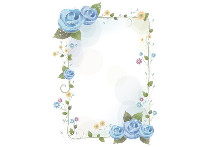 wallpaper vine swirl leaves frame flower floral border blue backgroud 