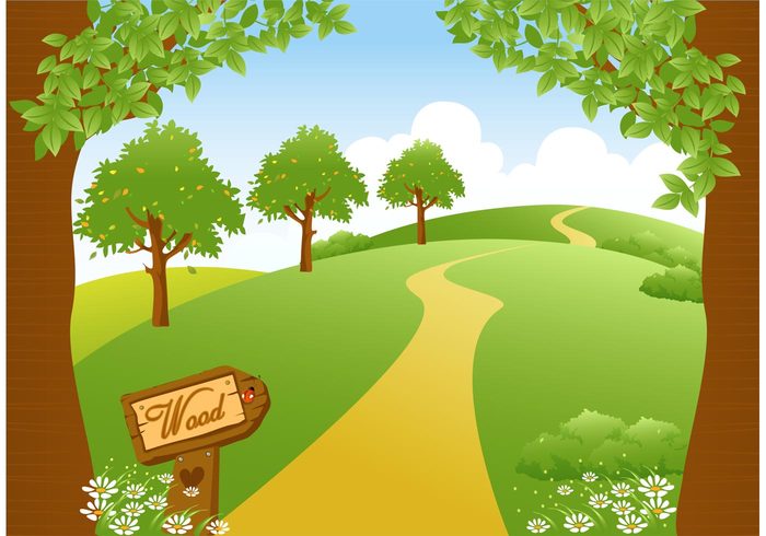 woodland path woodland wood view vector valley vacation tree travel summer spruce spring sky season scenic scenery scene rural road plant pine pathway path park Outdoor non-urban nature meadow landscape land ladybug image horizontal horizon green grassland grass forest footpath foliage flower evergreen environment drawing countryside cartoon bush background 