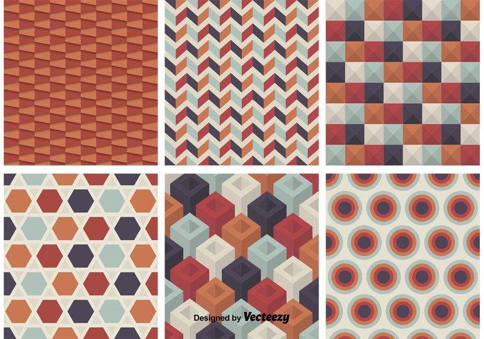 wallpaper vintage vector texture Textile set seamless retro pattern graphic fabric element design decoration color background abstract 