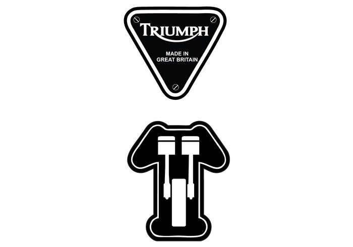 triumph logo pistons motorcycle logo motorcycle motorbike logo vector logo 