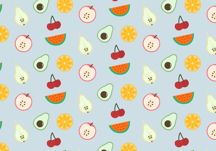 wallpaper vector trendy shapes seamless random pattern pastel ornamental Geometry geometric fruits food decorative decoration deco colorful background 