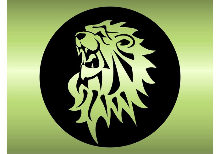 wildlife wilderness wild template tattoo T-shirt print sticker roar predator nature mane logo Lion vector icon head decal Big cat animal 