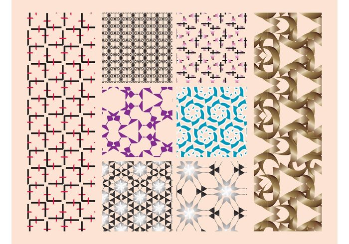 wallpapers Seamless patters lines geometric shapes flowers floral Fabric patterns decorations Clothing prints Backgrounds Backdrops abstract 