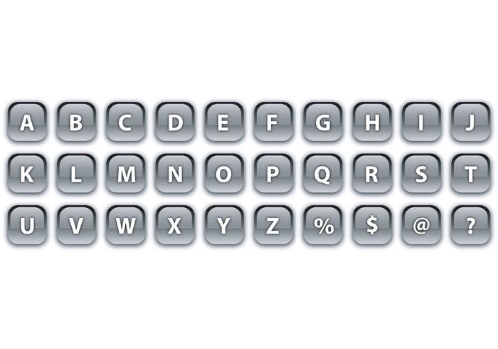 web type glass computer buttons bars alphabet 