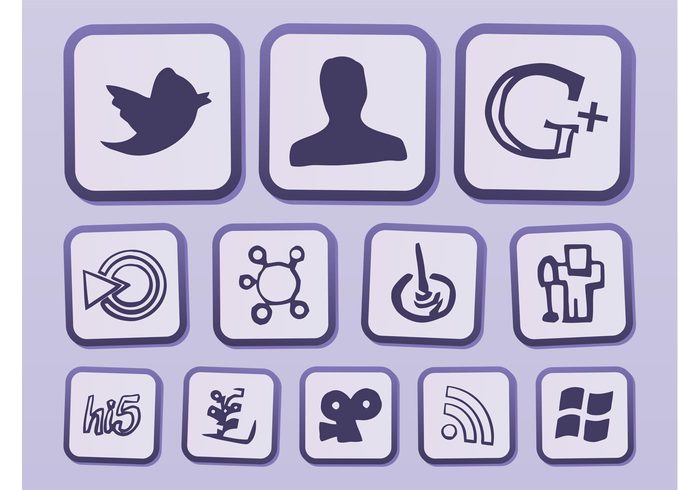 Windows websites web user twitter technology social network social RSS profile online logo internet icons DIGG 