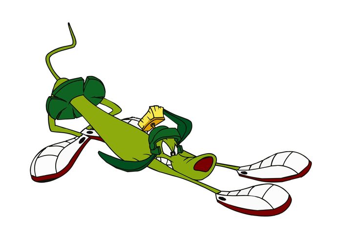 sneakers Marvin the martian Martian Looney tunes helmet dog character cartoon animal angry alien 