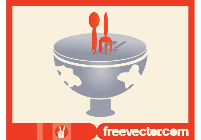 stand spoon round restaurant meal logo icon fork food eat cutlery 