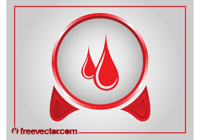 round medicine medical logo icon drops circle Blood donation blood badge 