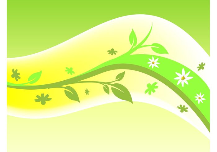 wave vines vector swoosh swirl plants organic nature leaves leaf green flowers floral ecology botany blossoms 