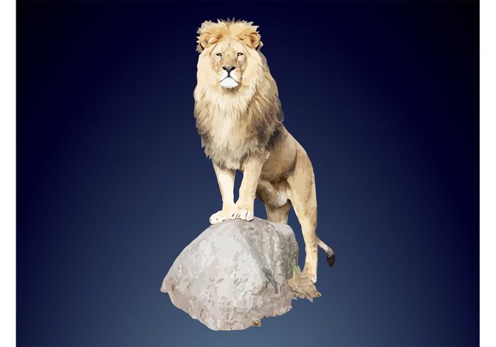 wildlife wilderness stone scary safari rock paws mane Majestic king decals Big cat animal africa 