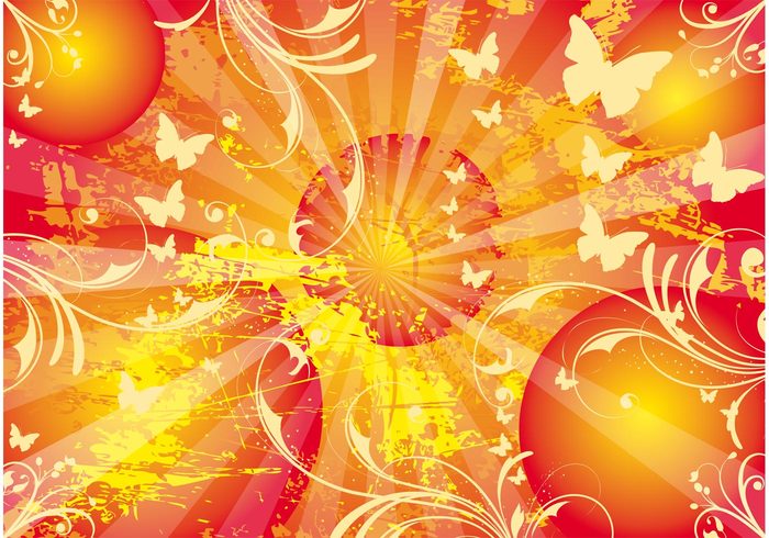 warm sunny sun summer splatter poster orange grunge background abstract 