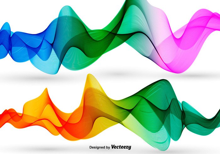 yellow wavy wave vector transparent smooth red rainbow motion line light green glow futuristic flow curve curl creative colorful color blue banner background abstract 