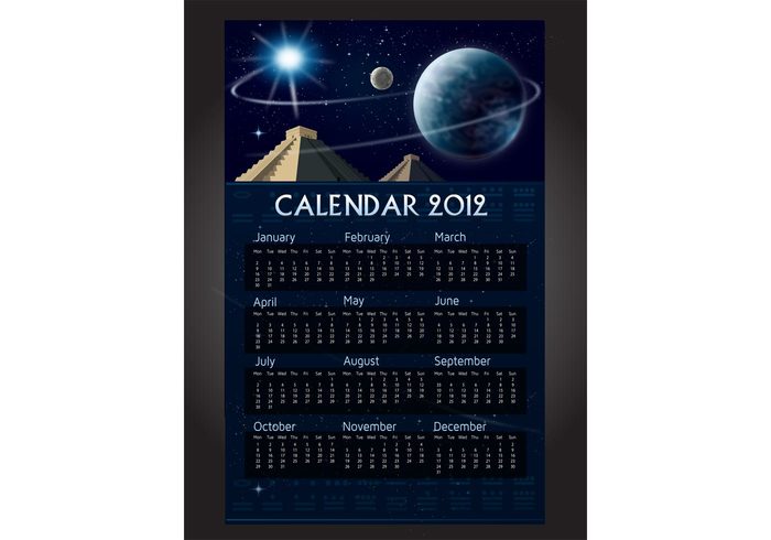 year weeks pyramids Prophecy months Mayans maya layout Inca End of the world Doomsday design days calendar 
