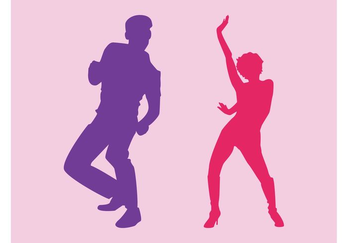 woman silhouettes Party vector party music Move man male girl fun female disco dancers dancer dance club boy 
