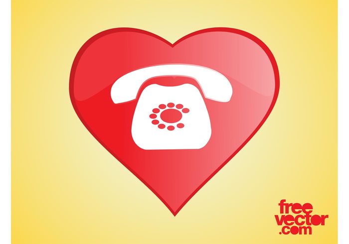 valentines day telephone romantic romance Relationship phone love heart device communication 