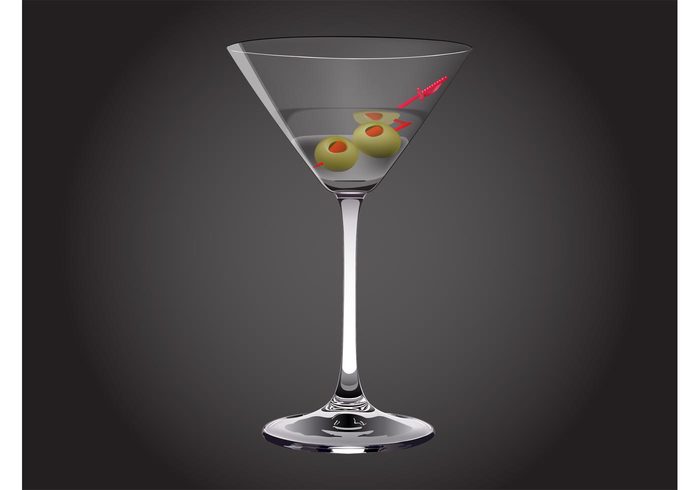 shiny realistic olives martini glass drink Cocktail sword beverage bar Alcoholic alcohol 