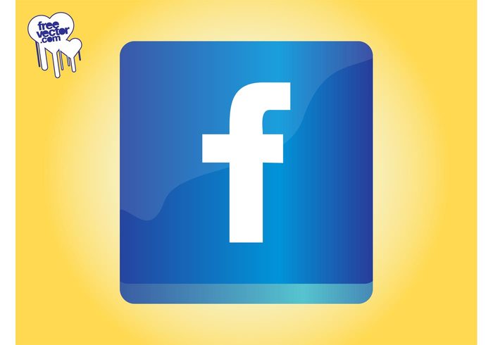 website web square social network social reflection online logo internet icon Facebook button 
