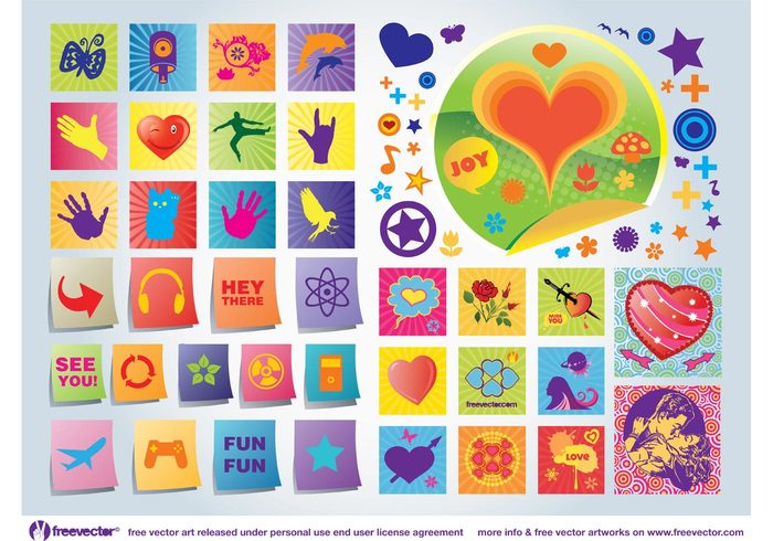 vector icons valentine Stock images music love joy hearts gaming fun Design footage clip art buttons badges amusement 