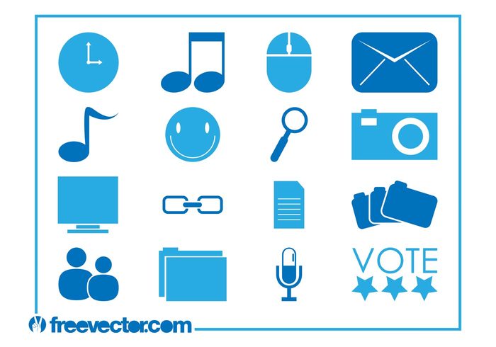 work vote users time technology tech stars smiley search rating photos music folders file email computer  