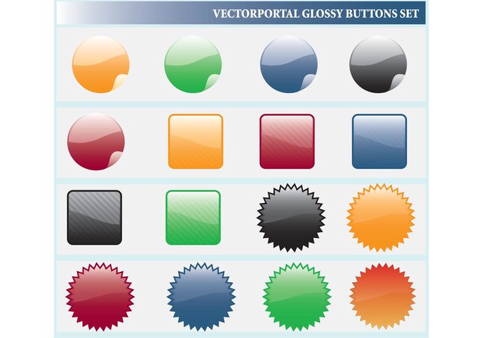 visual shiny shape online illustrator illustration icons glossy design computer collection clip art clean buttons background backdrop abstract 3d 