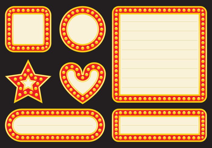 vintage vegas vector template symbol style signboard Signage sign show shiny shine retro neon movie motel light illustration hoarding glowing frame festival empty design concept Circus cinema casino bulb Broadway bright border blank billboard banner background arrow advertising advertise abstract 1950s 