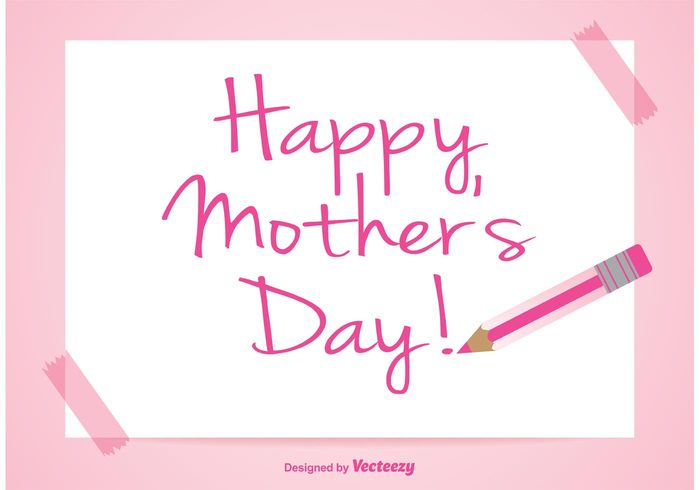 white paper vector spring sign sheet of paper season ribbon present pink pencil paper mother's day greeting mother's day background Mother's day mother day mother May love holiday happy mothers day happy handwritten letters greeting gift elegant day congratulating colorful celebration celebrate card banner background 