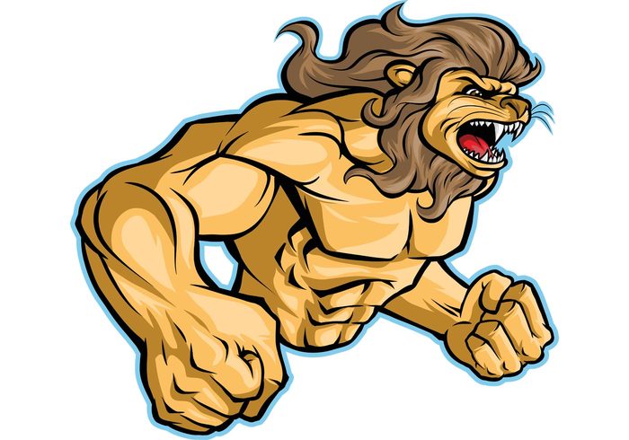 strong sports mascot roar mascot lion mascot lion Feline animal 