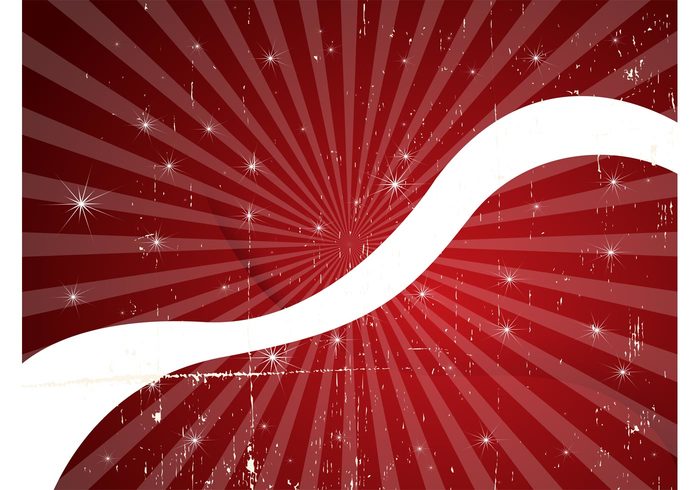 waves vector design textures swirl stars sparkle sky shine red rays night Intense grunge distress curves 
