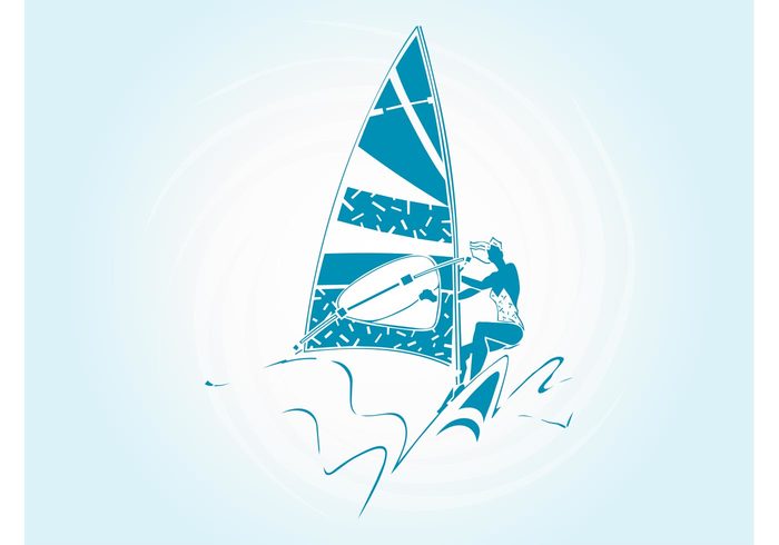 woman windsurfing Windsurfer Windsurf waves Water sport water vacation summer sport seaside sail holiday girl 