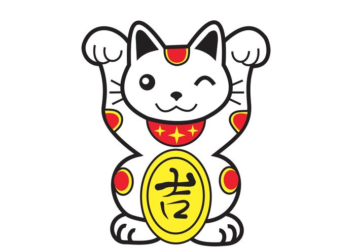 lucky kitty chinese cats cat animal 