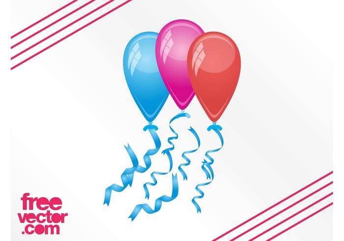ribbons party float decorative decoration celebration celebrate birthday balloons balloon 