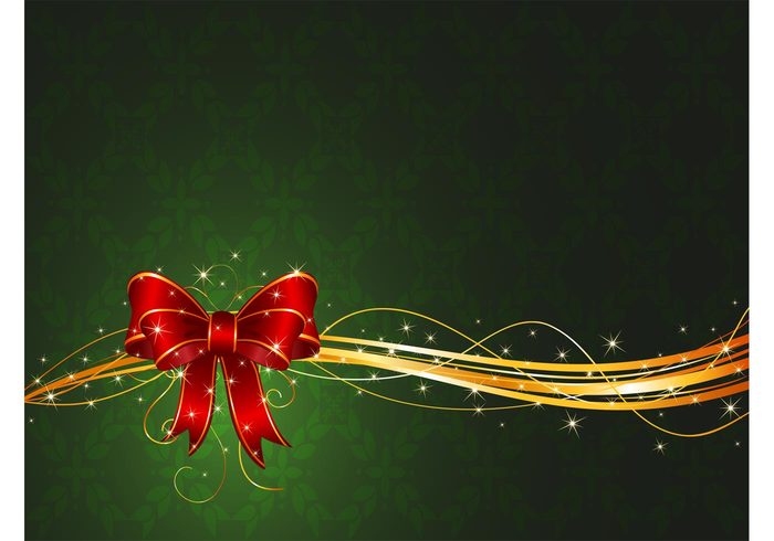 wallpaper sparkles ribbon leaves holiday golden gold festive christmas celebration bow background backdrop 