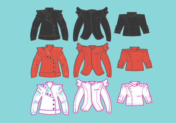 retro paper doll leather jackets leather jacket leather Kitsch jacket icon fashion design Coat clothing clothes 80's 
