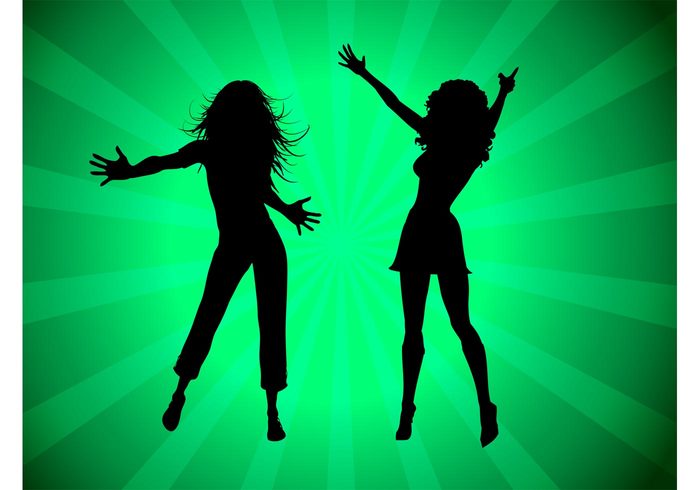 woman template silhouette sexy party music girl fun flyer dress disco dancing dance club 