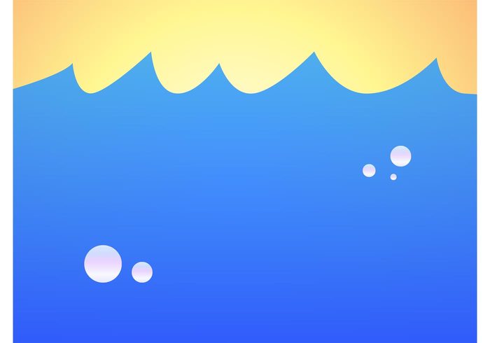 wet Waves vector Vector waves vacation summer round ocean liquid holiday dots colors colorful circles bubbles 