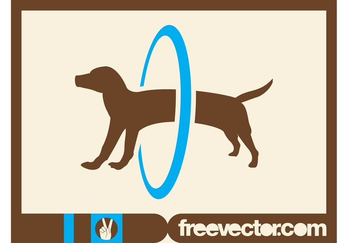 Trained dog silhouette Pet animal loop jump Hula loop dog Dachshund Circus dog Circus animal 