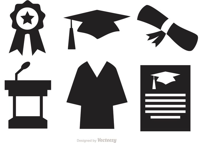 Download Silhouette Graduation Vector Icons 145457 - WeLoveSoLo