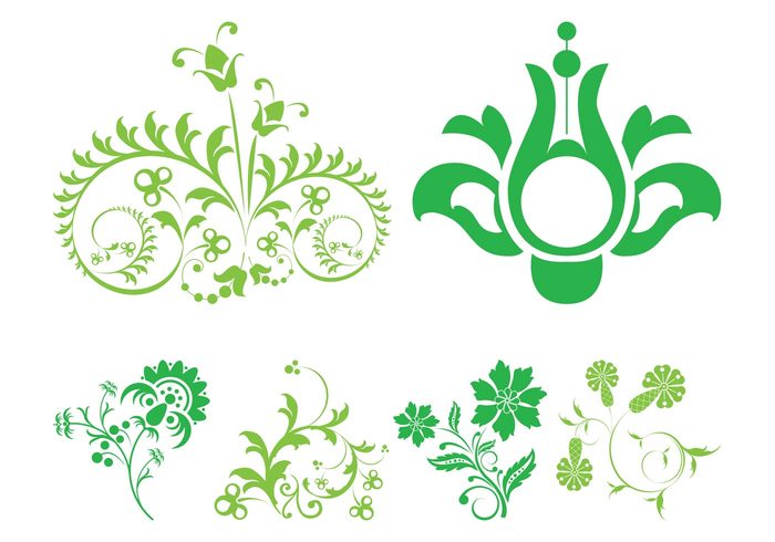 swirls swirling Stems spring scrolls plants petals nature leaves flowers floral blossoms 