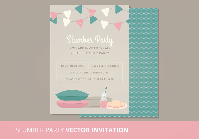 template stationary slumber party invite slumber party invitation slumber party slumber sleepover sign print popcorn pillows pillow pattern party pajama night moon layout kids invite invitation holiday Garland fun event entertainment design celebration card birthday background  