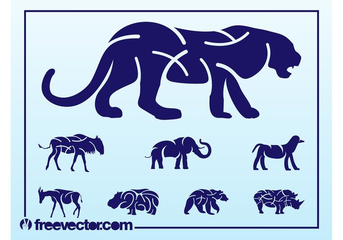 wildlife wilderness wild stickers silhouettes nature logos icons fauna decals animals 