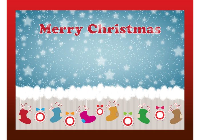 winter wallpaper template stars socks snow sky round Patterns Patches ornaments holidays greeting card festive colorful Candy canes balls background 