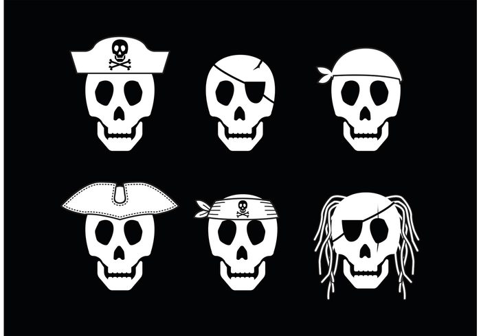 skulls skull icon skull simple pirate skull pirate icon pirate head pirate flat danger Bone black white 