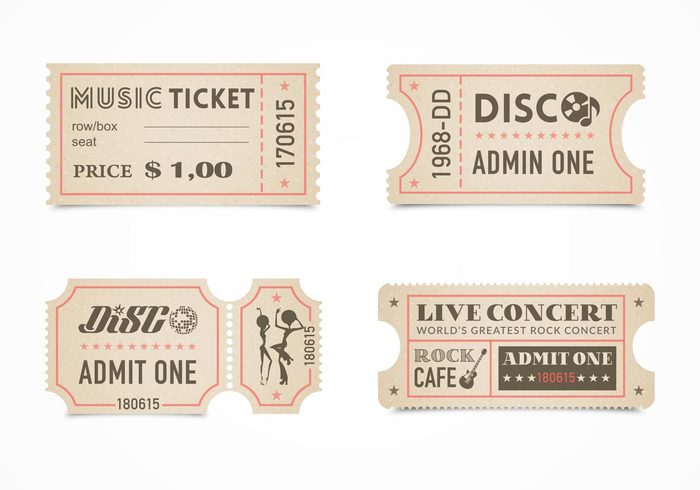 vintage vector typography ticket theater symbol star sign show seat retro Release projection production permission performance pass paper old number music movie leisure label isolated industry illustration icon grungy grunge graphics film festival event entry entrance entertainment delivery dance coupon concert ticket stub concert concept cinema background art aged admit admission 
