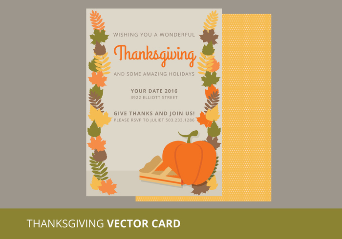 vector card thanksgiving invitation thanksgiving card thanksgiving thanks pumpkin pie pumpkin leaves leaf invitation holidays holiday Fall custom card cards card autumn 