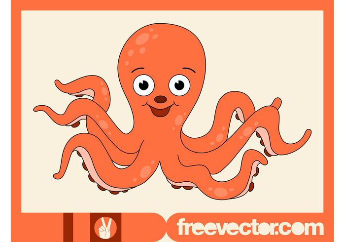 water tentacles Smile octopus nature mascot marine happy fauna face comic character cartoon Aquatic animal 